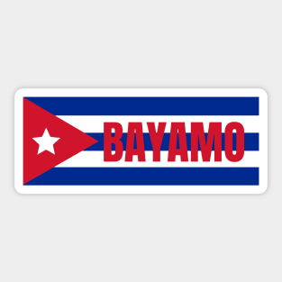 Bayamo City in Cuban Flag Sticker